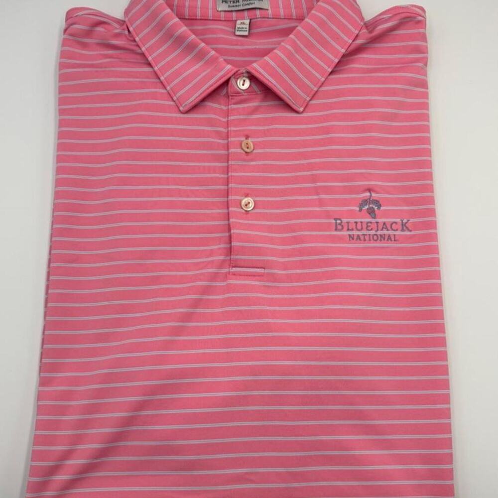 Peter Millar Summer Comfort Bluejack National Golf Course Polo Pink size XL